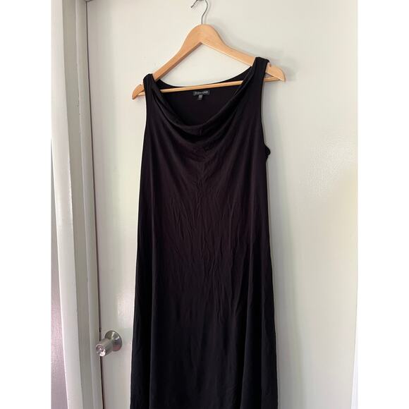 Eileen Fisher Women's Size Small Maxi Dress Cowl Neckline Black Sleeveless - Picture 2 of 5